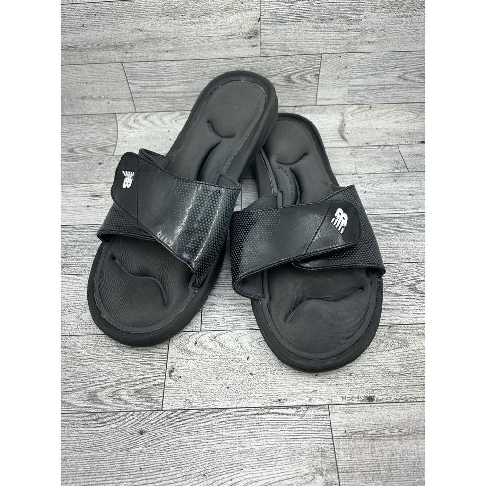 New Balance Plush Comfort Black Slide Sandals PHW3081BK Women Sz 10B